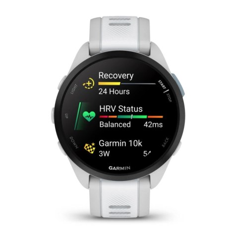 Zegarek Garmin Forerunner 165, 43mm AMOLED Whitestone
