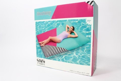 Materac Dmuchany Plażowy Bestway 43305 Fashion Lounge 183x124 cm Siatkowe Dno