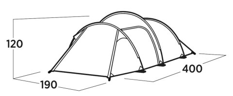 Namiot Tunelowy 3 Osobowy Campingowy Easy Camp Hemsedal 3