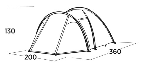 Lekki Namiot Campingowy Igloo 3 Osoby Easy Camp Lomsdal 3