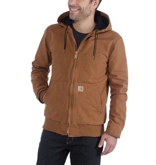 Kurtka męska Carhartt Duck Active Jacket Brown Brązowa Rozmiar L