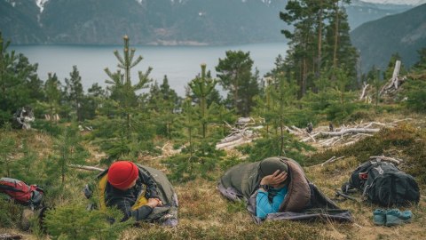 Robens Mountain Bivvy Dorosły Śpiwór prostokątny Nylon, Poliester Ciemny Zielony