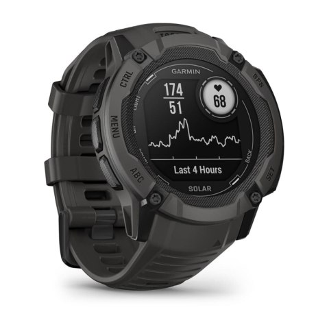 Garmin Instinct 2X Solar 2,79 cm (1.1") MIP 50 mm Cyfrowy 176 x 176 px Ekran dotykowy Grafitowy GPS