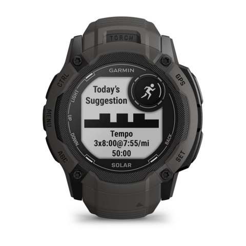 Garmin Instinct 2X Solar 2,79 cm (1.1") MIP 50 mm Cyfrowy 176 x 176 px Ekran dotykowy Grafitowy GPS