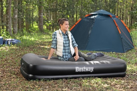 Dmuchany materac Bestway Rozmiar 185 x 76 cm Czarno-Szary Turystyczny jednoosobowy