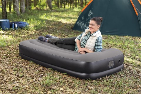 Dmuchany materac Bestway Rozmiar 185 x 76 cm Czarno-Szary Turystyczny jednoosobowy