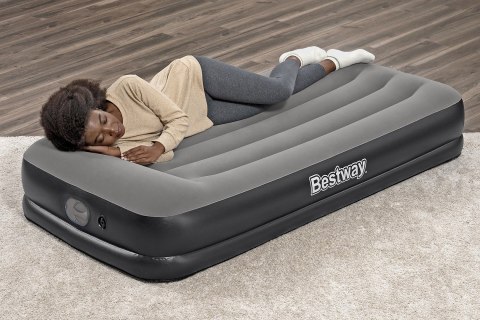 Dmuchany materac Bestway Rozmiar 185 x 76 cm Czarno-Szary Turystyczny jednoosobowy