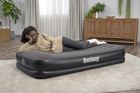 Dmuchany materac Bestway Rozmiar 185 x 76 cm Czarno-Szary Turystyczny jednoosobowy