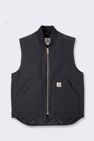 Kamizelka męska ocieplana Carhartt V01 Firm Duck Czarna Rozmiar XL