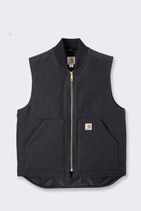 Kamizelka męska ocieplana Carhartt V01 Firm Duck Czarna Rozmiar XL