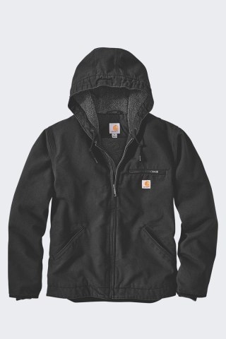 Kurtka Carhartt Washed Duck Sherpa Lined Black
