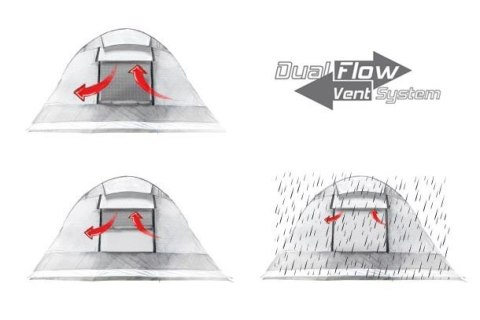 Namiot 4-osobowy High Peak Brixen 4.0 Szaro-Zielony turystyczny rodzinny