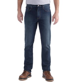 Spodnie męskie jeansy Carhartt Rugged Flex Straight Tapered Niebieskie Rozmiar 34/32