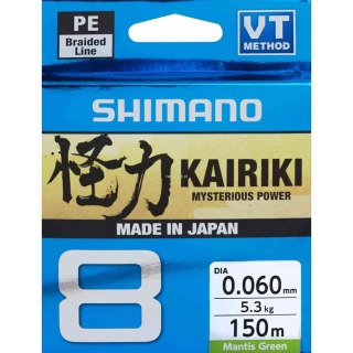 Plecionka spinningowa Shimano Kairiki 8 0,06 mm 150 m Zielona