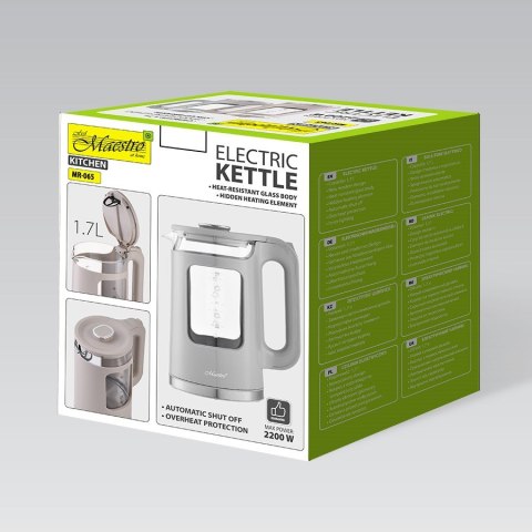 Czajnik elektryczny 1,7L 2200W MR-065-BEIGE MAESTRO
