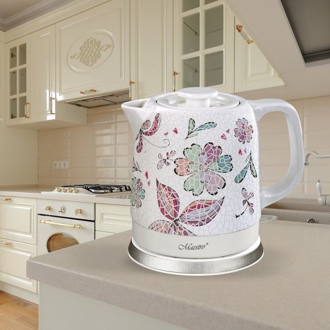 Czajnik elektryczny ceramiczny 1,5L 1500W MR-068-FLOWERS MAESTRO