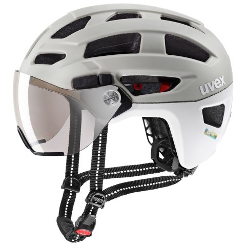 Kask rowerowy szosowy Uvex Finale Visor 52-57 cm biały/piaskowy