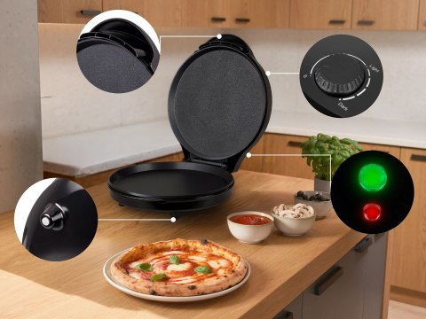 ELDOM URZADZENIE DO PIZZY ST1000 PIZZO 1450W ŚREDNICA PŁYT 32 CM