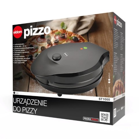 ELDOM URZADZENIE DO PIZZY ST1000 PIZZO 1450W ŚREDNICA PŁYT 32 CM
