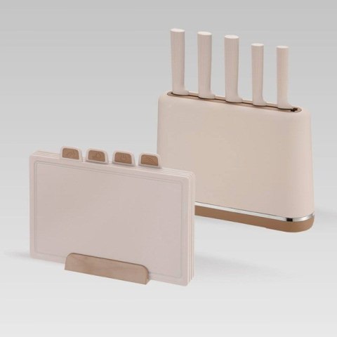 Zestaw noży + desek MR-1412-BEIGE MAESTRO