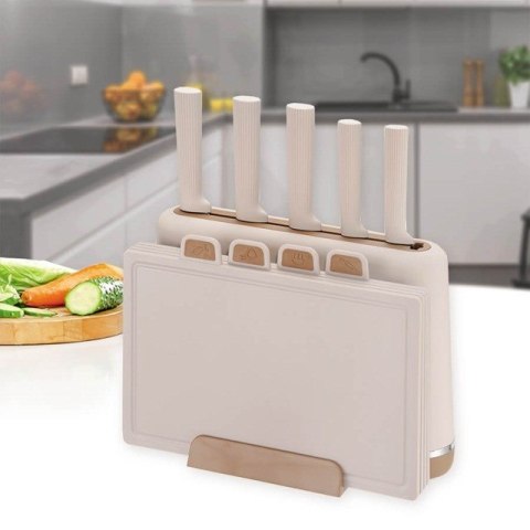 Zestaw noży + desek MR-1412-BEIGE MAESTRO