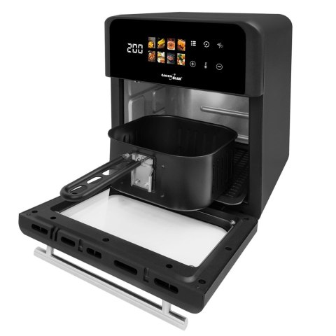GREENBLUE FRYTKOWNICA BEZTŁUSZCZOWA AIR FRYER, MOCNA 1800W, POJEMNOŚĆ 10L, 8 PROGRAMÓW, AKCESORIA, TIMER GB950