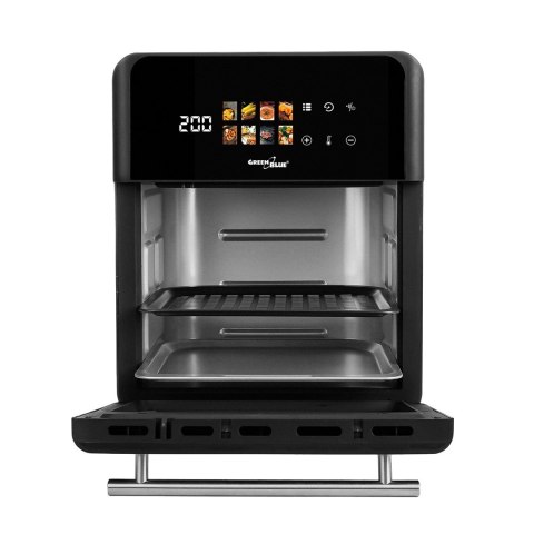 GREENBLUE FRYTKOWNICA BEZTŁUSZCZOWA AIR FRYER, MOCNA 1800W, POJEMNOŚĆ 10L, 8 PROGRAMÓW, AKCESORIA, TIMER GB950