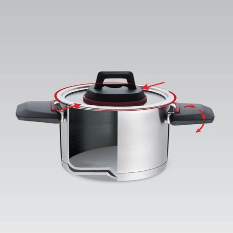 Garnek ze skład.uszami+pokrywka MR-3530-24 5,5L