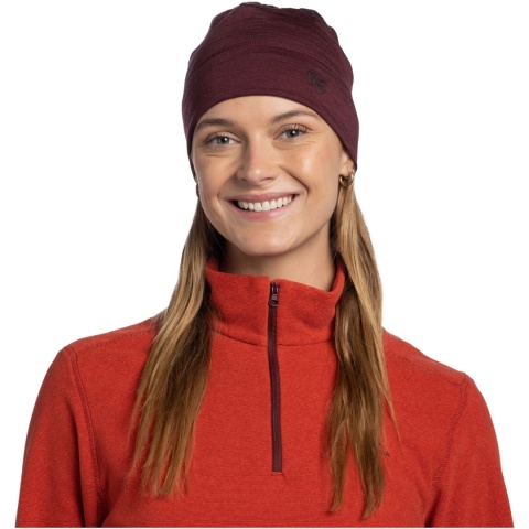 Czapka MERINO LIGHTWEIGHT BEANIE SOLID GARNET