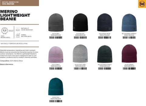 Czapka MERINO LIGHTWEIGHT BEANIE SOLID GARNET