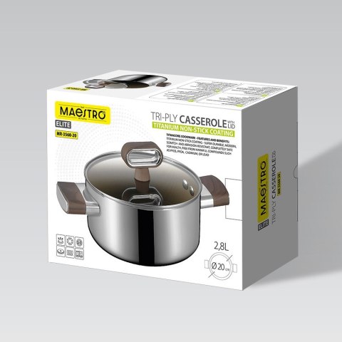Garnek z pokrywką TITANCORE 20cm, 2,8L MR-3560-20 MAESTRO