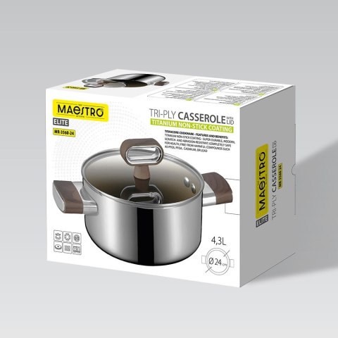 Garnek z pokrywką TITANCORE 24cm, 4,3L MR-3560-24 MAESTRO