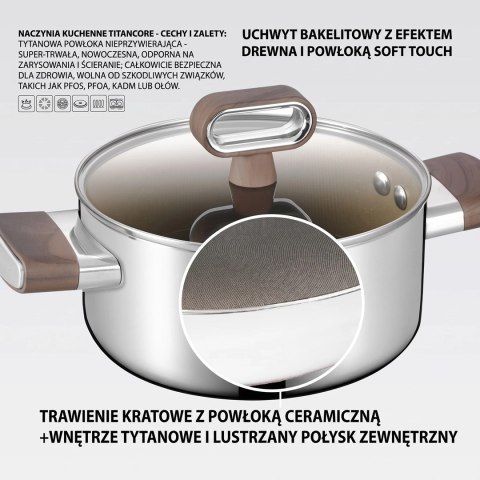 Garnek z pokrywką TITANCORE 26cm, 5,2L MR-3560-26 MAESTRO