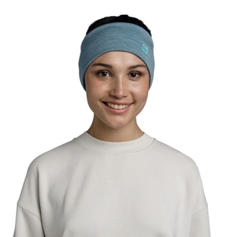 Zestaw jednokolorowy Opaska termoaktywna BUFF MERINO WIDE HEADBAND + Komin BUFF MERINO HEAVYWEIGHT POOL
