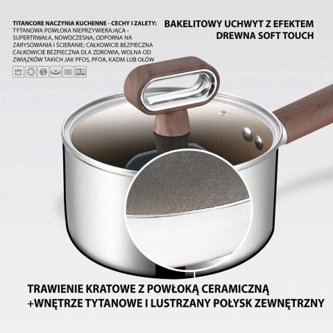 Rondel z pokrywką TITANCORE 16cm, 1,4L MR-1260-16S MAESTRO