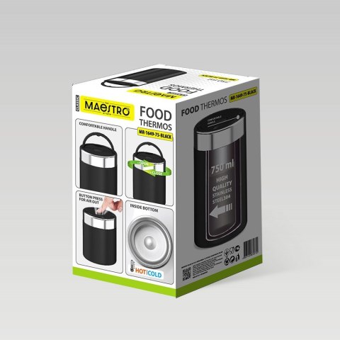 Termos obiadowy 750ml MR-1649-75-BLACK MAESTRO