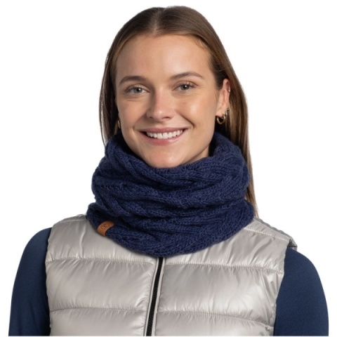 Zestaw dwukolorowy Czapka BUFF MERINO HEAVYWEIGHT BEANIE + Komin na szyję BUFF KNITTED w kolorach GARNET/NECKWARMER