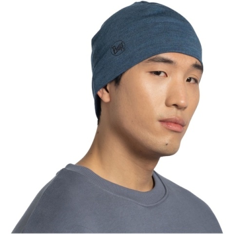 Zestaw dwukolorowy Czapka BUFF MERINO MIDWEIGHT + Komin BUFF MERINO HEAVYWEIGHT GARNET/POOL