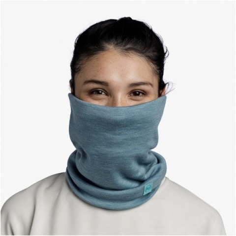 Zestaw dwukolorowy Czapka MERINO LIGHTWEIGHT + Komin BUFF MERINO HEAVYWEIGHT TEAL/POOL