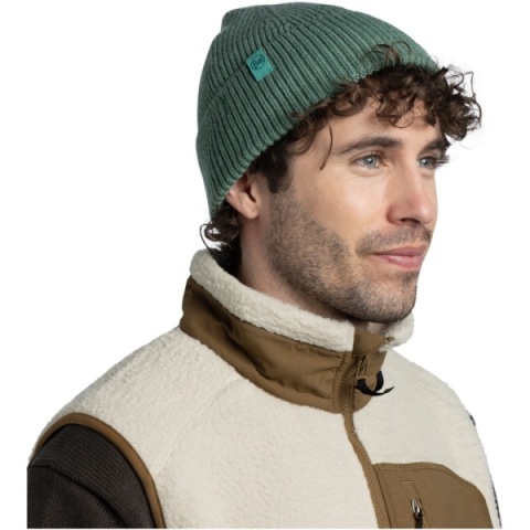 Zestaw dwukolorowy Czapka BUFF KNITTED BEANIE MERIX + Komin na szyję BUFF Knitted OPALINE/GRAPHITE